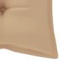 Banco de jardín plegable con cojín bambú 118 cm de vidaXL, Bancos de jardín - Ref: Foro24-3063867, Precio: 94,33 €, Descuento: %