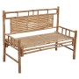 Banco de jardín con cojín bambú 120 cm de vidaXL, Bancos de jardín - Ref: Foro24-3063883, Precio: 149,74 €, Descuento: %