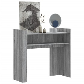 Mesa consola de madera de ingeniería gris Sonoma 100x35x90 cm en Mesas auxiliares | Comprar online en Foru.es
