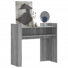 Mesa consola de madera de ingeniería gris Sonoma 100x35x90 cm en Mesas auxiliares | Comprar online en Foru.es