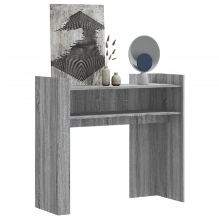 Mesa consola de madera de ingeniería gris Sonoma 100x35x90 cm en Mesas auxiliares | Comprar online en Foru.es