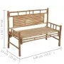 Banco de jardín con cojín bambú 120 cm de vidaXL, Bancos de jardín - Ref: Foro24-3063883, Precio: 134,41 €, Descuento: %