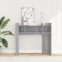 Mesa consola de madera de ingeniería gris Sonoma 100x35x90 cm en Mesas auxiliares | Comprar online en Foru.es