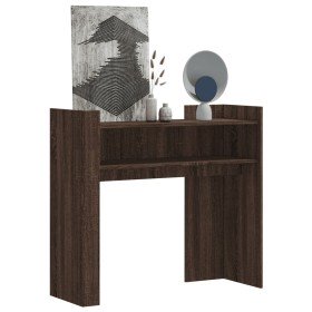 Mesa consola de madera de ingeniería marrón roble 100x35x90 cm en Mesas auxiliares | Comprar online en Foru.es