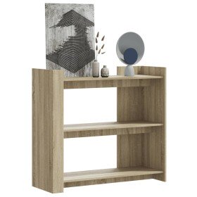 Mesa consola de madera de ingeniería roble Sonoma 100x35x90 cm en Mesas auxiliares | Comprar online en Foru.es