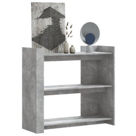Mesa consola de madera de ingeniería gris hormigón 100x35x90 cm en Mesas auxiliares | Comprar online en Foru.es