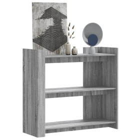 Mesa consola de madera de ingeniería gris Sonoma 100x35x90 cm en Mesas auxiliares | Comprar online en Foru.es