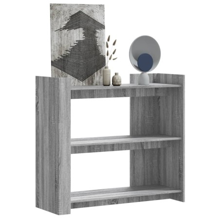 Mesa consola de madera de ingeniería gris Sonoma 100x35x90 cm en Mesas auxiliares | Comprar online en Foru.es