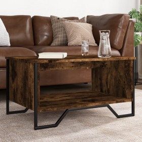 Mesa de centro madera contrachapada roble ahumado 75x51x40 cm en Mesas de centro | Comprar online en Foru.es