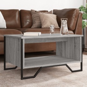 Mesa de centro madera contrachapada gris Sonoma 75x51x40 cm en Mesas de centro | Comprar online en Foru.es