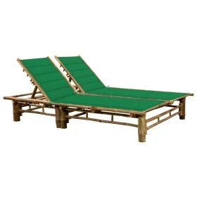 Bamboo lounger with cushions for 2 people by vidaXL, Loungers - Ref: Foro24-3063950, Price: 341,61 €, Discount: %