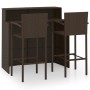 Set de muebles de bar para jardín 3 piezas marrón de vidaXL, Conjuntos de jardín - Ref: Foro24-3064885, Precio: 322,56 €, Des...