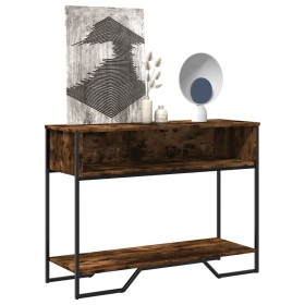 Mesa consola madera de ingeniería roble ahumado 100x35x74,5 cm en Mesas auxiliares | Comprar online en Foru.es