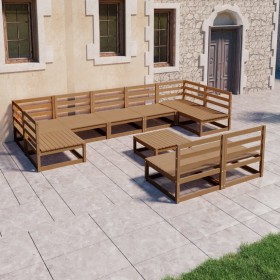 Juego de muebles de jardín 10 piezas madera maciza de pino en Conjuntos de jardín | Comprar online en Foru.es