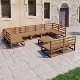 Juego de muebles de jardín 10 piezas madera maciza de pino en Conjuntos de jardín | Comprar online en Foru.es