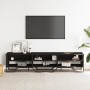 Mueble de TV madera de ingeniería negro 180x34x41 cm en Muebles TV | Comprar online en Foru.es