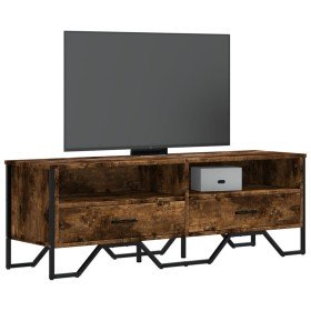 Mueble de TV madera de ingeniería roble ahumado 122x34x41 cm en Muebles TV | Comprar online en Foru.es