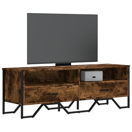 Mueble de TV madera de ingeniería roble ahumado 122x34x41 cm en Muebles TV | Comprar online en Foru.es