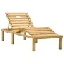 Garden sun lounger with table and cushion made of impregnated pine wood. by vidaXL, Loungers - Ref: Foro24-3065866, Price: 13...