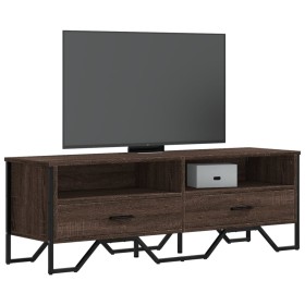 Mueble de TV madera de ingeniería marrón roble 122x34x41 cm en Muebles TV | Comprar online en Foru.es