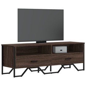 Mueble de TV madera de ingeniería marrón roble 122x34x41 cm en Muebles TV | Comprar online en Foru.es
