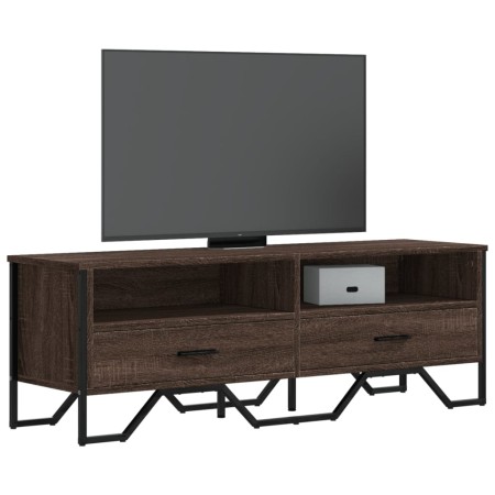 Mueble de TV madera de ingeniería marrón roble 122x34x41 cm en Muebles TV | Comprar online en Foru.es