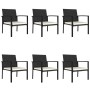 Conjunto de comedor de jardín 7 piezas ratán sintético negro de vidaXL, Conjuntos de jardín - Ref: Foro24-3065709, Precio: 44...