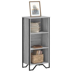 Estantería de madera de ingeniería gris Sonoma 50x31x106 cm en Librerías y estanterías | Comprar online en Foru.es