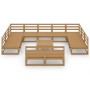 Juego de muebles de jardín 12 piezas madera maciza de pino en Conjuntos de jardín | Comprar online en Foru.es