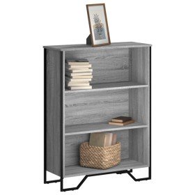 Estantería madera de ingeniería gris Sonoma 80x31x106 cm en Librerías y estanterías | Comprar online en Foru.es