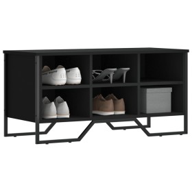 Mueble zapatero madera de ingeniería negro 90x38x45,5 cm en Zapateros y organizadores de calzado | Comprar online en Foru.es