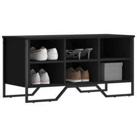 Mueble zapatero madera de ingeniería negro 90x38x45,5 cm en Zapateros y organizadores de calzado | Comprar online en Foru.es