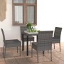Juego de comedor para jardín 5 piezas ratán sintético gris de vidaXL, Conjuntos de jardín - Ref: Foro24-3065700, Precio: 286,...