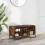 Zapatero de madera de ingeniería roble ahumado 90x38x45,5 cm en Zapateros y organizadores de calzado | Comprar online en Foru.es