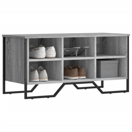 Zapatero de madera de ingeniería gris Sonoma 90x38x45,5 cm en Zapateros y organizadores de calzado | Comprar online en Foru.es