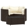 Set muebles de jardín 4 piezas y cojines ratán sintético marrón de vidaXL, Conjuntos de jardín - Ref: Foro24-319760, Precio: ...