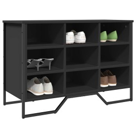 Zapatero de madera de ingeniería negro 90x38x61,5 cm en Zapateros y organizadores de calzado | Comprar online en Foru.es