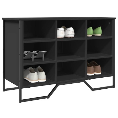 Zapatero de madera de ingeniería negro 90x38x61,5 cm en Zapateros y organizadores de calzado | Comprar online en Foru.es
