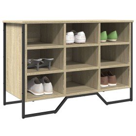 Zapatero de madera de ingeniería roble Sonoma 90x38x61,5 cm en Zapateros y organizadores de calzado | Comprar online en Foru.es