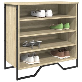 Zapatero de madera de ingeniería roble Sonoma 80x38x78 cm en Zapateros y organizadores de calzado | Comprar online en Foru.es
