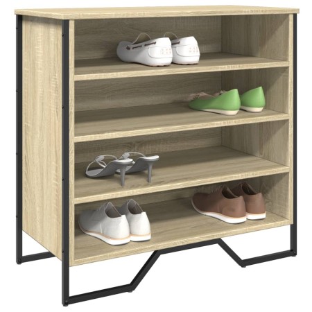 Zapatero de madera de ingeniería roble Sonoma 80x38x78 cm en Zapateros y organizadores de calzado | Comprar online en Foru.es
