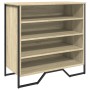 Zapatero de madera de ingeniería roble Sonoma 80x38x78 cm en Zapateros y organizadores de calzado | Comprar online en Foru.es