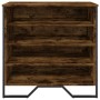 Zapatero de madera de ingeniería roble ahumado 80x38x78 cm en Zapateros y organizadores de calzado | Comprar online en Foru.es