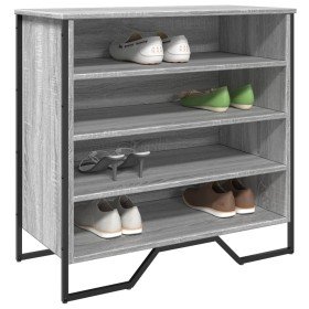 Zapatero de madera de ingeniería gris Sonoma 80x38x78 cm en Zapateros y organizadores de calzado | Comprar online en Foru.es