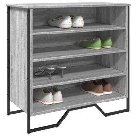 Zapatero de madera de ingeniería gris Sonoma 80x38x78 cm en Zapateros y organizadores de calzado | Comprar online en Foru.es