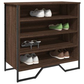 Zapatero de madera de ingeniería marrón roble 80x38x78 cm en Zapateros y organizadores de calzado | Comprar online en Foru.es