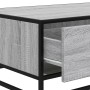 Mesa de centro madera ingeniería metal gris Sonoma 90x57x35 cm en Mesas de centro | Comprar online en Foru.es