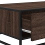 Mesa de centro madera ingeniería metal marrón 90x57x35 cm en Mesas de centro | Comprar online en Foru.es