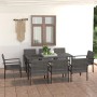 Juego de comedor para jardín 9 piezas ratán sintético gris de vidaXL, Conjuntos de jardín - Ref: Foro24-3065716, Precio: 501,...
