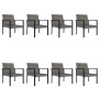 Juego de comedor para jardín 9 piezas ratán sintético gris de vidaXL, Conjuntos de jardín - Ref: Foro24-3065716, Precio: 501,...